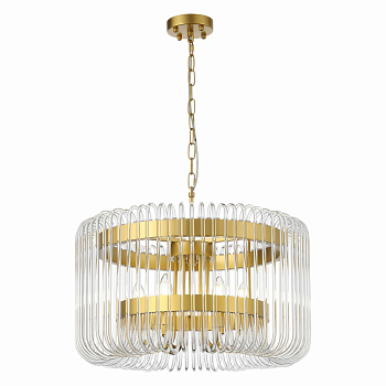 ST LUCE  SL1228.203.06 Люстра подвесная Золотистый/Прозрачный E14 6*40W ST LUCE  SL1228.203.06 Люстра подвесная Золотистый/Прозрачный E14 6*40W
