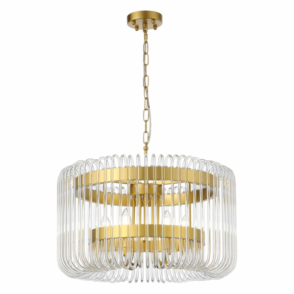 ST LUCE  SL1228.203.06 Люстра подвесная Золотистый/Прозрачный E14 6*40W ST LUCE  SL1228.203.06 Люстра подвесная Золотистый/Прозрачный E14 6*40W
