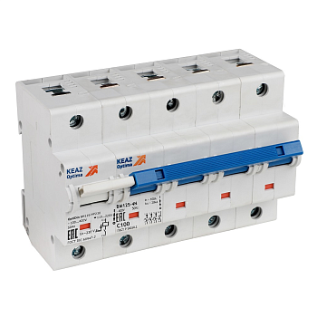 КЭАЗ Выключатель автоматический модульный с независимым расцепителем OptiDin BM125-4NC100-НР-8ln-УХЛ3 336383