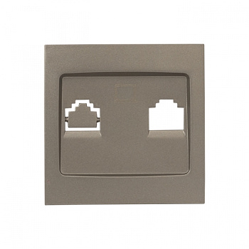 EKF PROxima Валенсия лицевая панель розетки RJ-45 1-местная кашемир