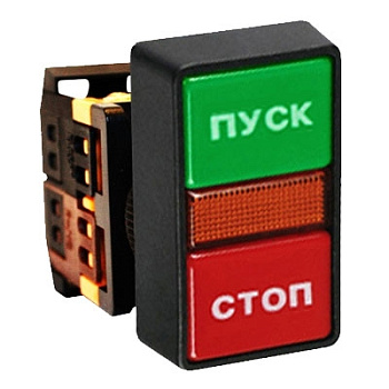 EKF PROxima Кнопка AS-22N "Пуск-Стоп" прямоугольная 220В NO+NC
