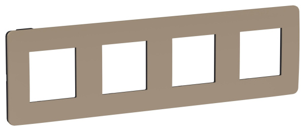 Купить SE Unica Studio Песочная/Антрацит Рамка 4-ная NU280828