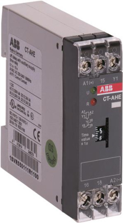 ABB CT-AHE Реле времени (задержка на отключ.) 220-240V AC 0,3..30сек. 1ПК 1SVR550111R4100