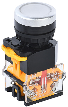 IEK Кнопка D8-11 d=22мм 1з+1р белая