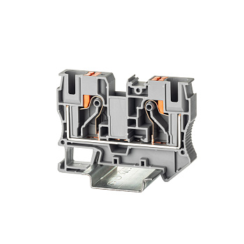 DKC Nuputuk Клемма проходная, зажим push-in, 2 точки подключения, 10 кв.мм, серая