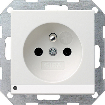 Gira Розетка с зазем штыр защ от дет LED подс 117203