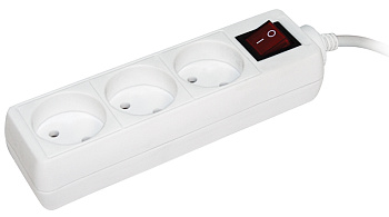 IEK Удлинитель У3К-выкл. 3 места 2Р/5метров 2х0.75мм2 10А/250