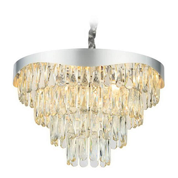 Ambrella Подвесная люстра с хрусталем TR5085 SL/CL серебро/прозрачный E14/6 max 40W D520*1140