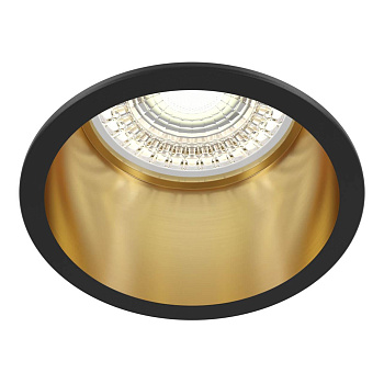 Maytoni Downlight Reif Черный с Золотом Встраиваемый светильник DL049-01GB Maytoni Downlight Reif Черный с Золотом Встраиваемый светильник DL049-01GB