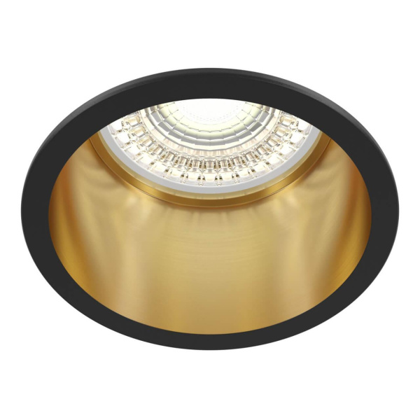 Maytoni Downlight Reif Черный с Золотом Встраиваемый светильник DL049-01GB Maytoni Downlight Reif Черный с Золотом Встраиваемый светильник DL049-01GB