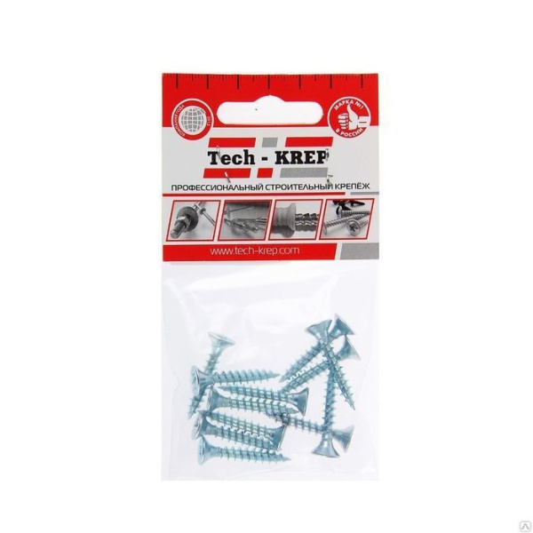 Купить Tech-Krep Саморез ШУц 5,0х30 пот. гол. (12 шт) - пакет 102445