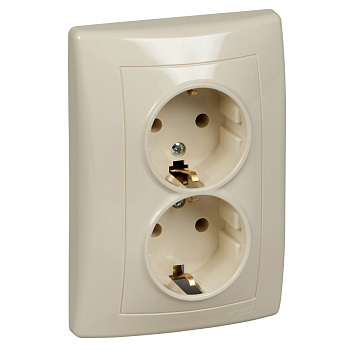 SE Sedna Беж Розетка 2-я с/з литая SDN3000647