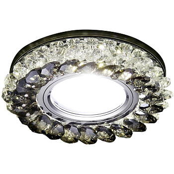 Ambrella Встраиваемый точечный светильник со светодиодной лентой S701 CL/GD/WH золото/прозрачный MR16+3W(LED WHITE)