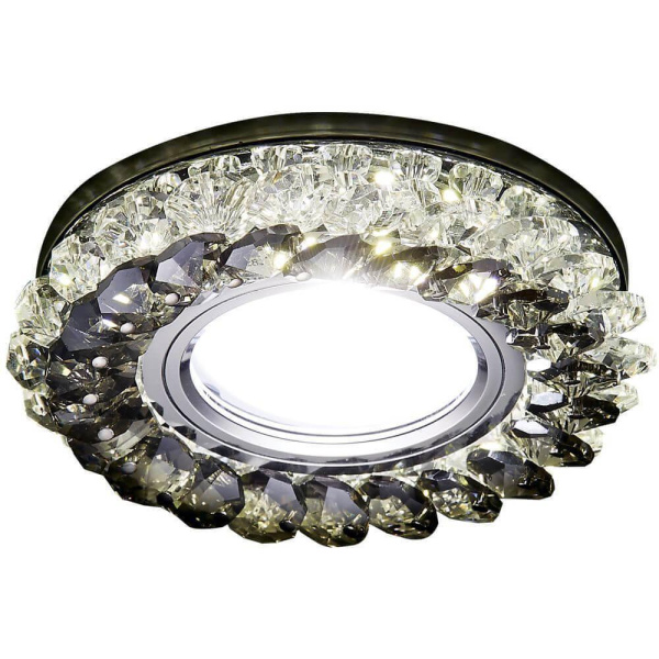 Ambrella Встраиваемый точечный светильник со светодиодной лентой S701 CL/GD/WH золото/прозрачный MR16+3W(LED WHITE)