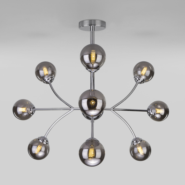 Купить Eurosvet Потолочная люстра со стеклянными плафонами 30179 хром a057445