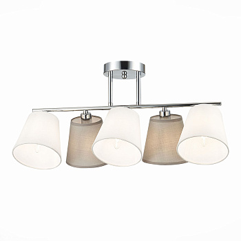 Evoluce SLE300402-05 Люстра потолочная хром/белый, серый E14 5*40W