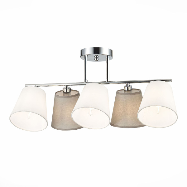 Evoluce SLE300402-05 Люстра потолочная хром/белый, серый E14 5*40W