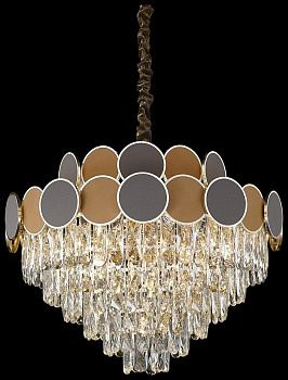 Wertmark WE145.13.303 Люстра подвесная Золото/Прозрачный, Коричневый E14 13*40W