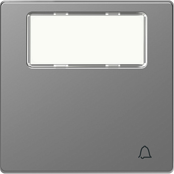 SE Merten D-Life Нержавеющая Сталь Клавиша 1-ая, с полем для надписи, «звонок» MTN3365-6036