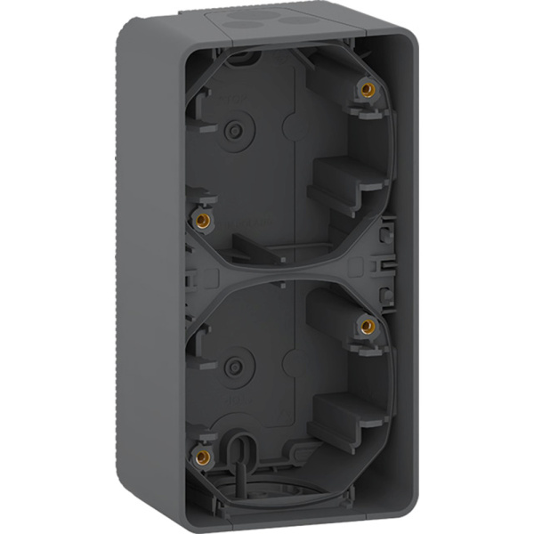 SE Mureva Styl Антрацит Бокс 2-ой для накладного вертикального монтажа, IP55 MUR37912