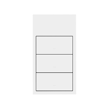 Simon 100 Белый матовый Кит 2 поста, фронт. 1 рамка вертикальная + 3 клавиши выключателей 10020215-230