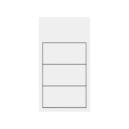 Simon 100 Черный матовый Кит 2 поста, фронт. 1 рамка вертикальная + 3 клавиши выключателей 10020215-238