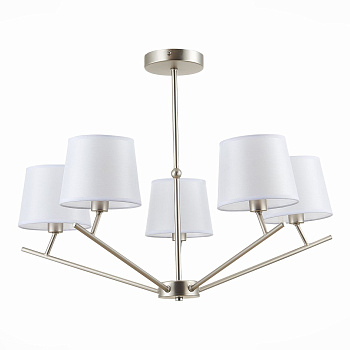 Evoluce SLE300102-05 Светильник потолочный Никель/Белый E14 5*40W