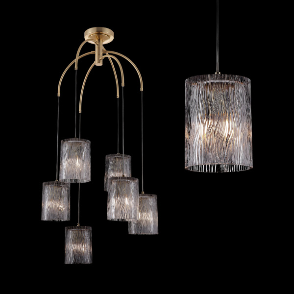 Купить Maytoni Modern Starfall Латунь Подвесной светильник MOD042PL-06BS