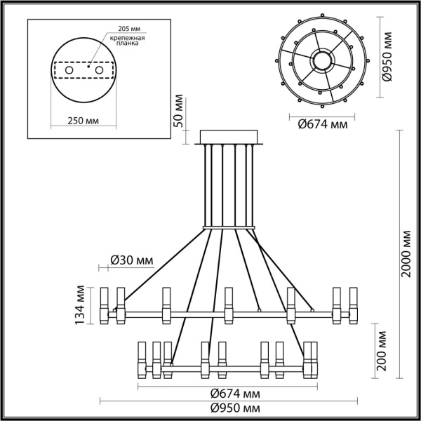 Odeon Light 5009/98L L-VISION ODL23 387 матовый черный/ ант.бронза/белый/металл/акрил Люстра LED 98W 4000K 2500Лм CANDEL Купить Odeon Light 5009/98L L-VISION ODL23 387 матовый черный/ ант.бронза/белый/металл/акрил Люстра LED 98W 4000K 2500Лм CANDEL