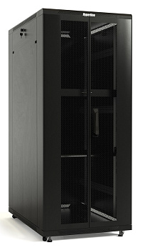 Hyperline TTB-4782-DD-RAL9004 Шкаф напольный 19-дюймовый, 47U, 2277x800х1200 мм (ВхШхГ), передняя и задняя распашные перфорированные двери (75%), ручк 396026