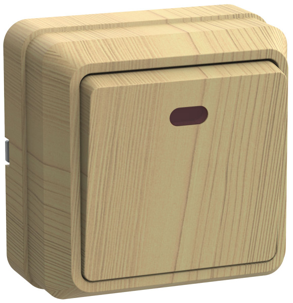 IEK OKTAVA ВС20-1-1-ОС Выключатель 1кл с инд. 10А откр.уст. (сосна)