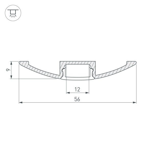 Купить Arlight Профиль ARH-FLAT-2000 ANOD (Алюминий) 016149