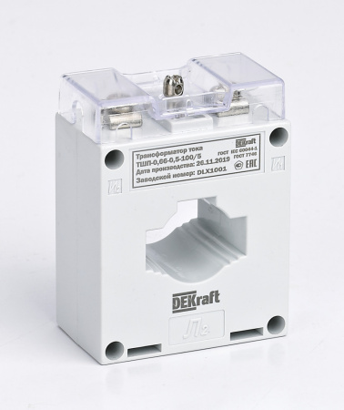 DEKraft Трансформатор тока ТШП-0,66 0,5 250/5 5ВА, диаметр 30мм 50137DEK