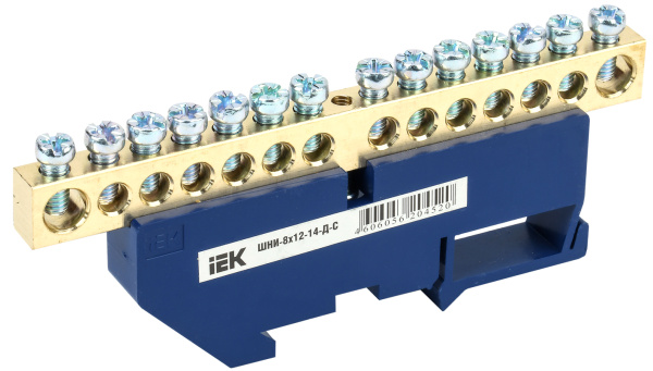 IEK Шина N ноль на DIN-изол ШНИ-8х12-14-Д-С