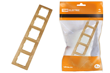 TDM Рамка 5 постовая горизонтальная "ЭКО" (сосна) "Таймыр" SQ1814-0232