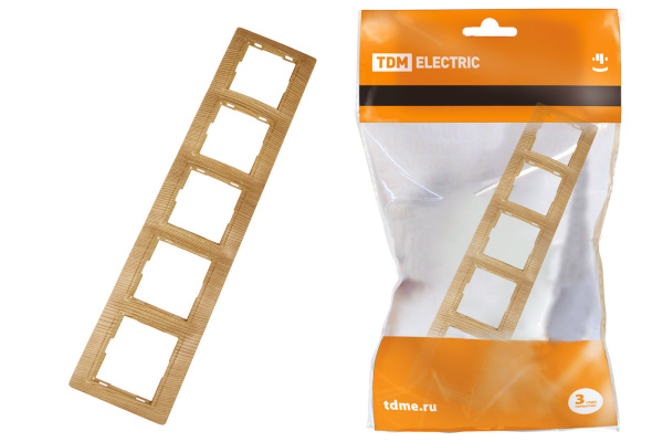 TDM Рамка 5 постовая горизонтальная "ЭКО" (сосна) "Таймыр" SQ1814-0232