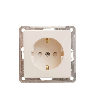 Systeme Electric Wessen 59 Беж Розетка с/з с защитными шторками