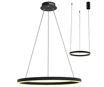 Kink Light 08212,19A(4000K) Подвес Тор черный d40 h150 Led 23W (4000K) 2 типа крепления