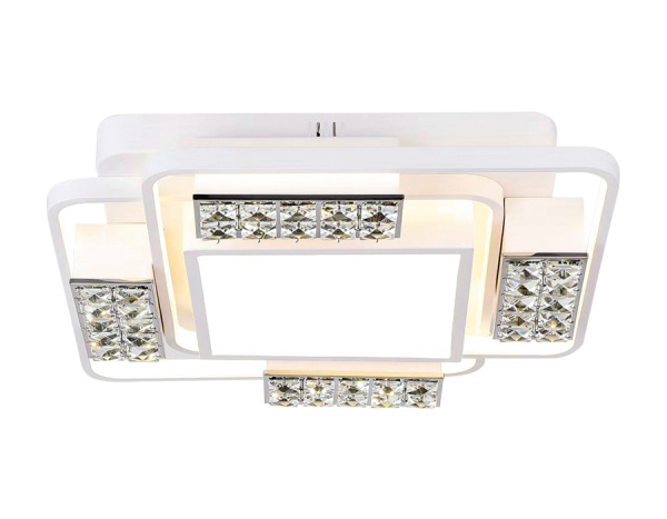 Ambrella Потолочный светодиодный светильник с пультом FA144 WH белый 96W 500*500*110 (ПДУ РАДИО 2.4)