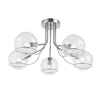 Evoluce SLE102502-05 Светильник потолочный Хром/Прозрачный E14 5*40W