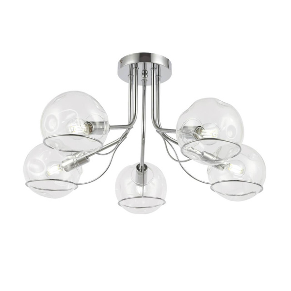 Evoluce SLE102502-05 Светильник потолочный Хром/Прозрачный E14 5*40W