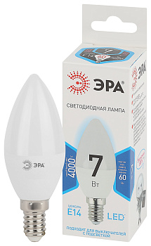 ЭРА LED B35-7W-840-E14 (диод, свеча, 7Вт, нейтр, E14)