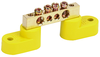 IEK Шина PE земля на двух угловых изол ШНИ-6х9-4-У2-Ж