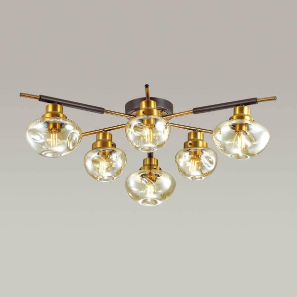 Купить Lumion 4405/6C LN19 064 коричневый, золотой Люстра потолочная E14 6*40W 220V YOSHI