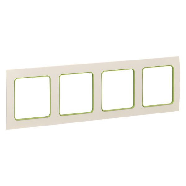 Купить EKF PROxima Стокгольм Белый Линия зеленая Рамка 4-ая