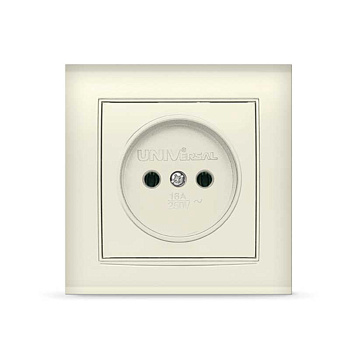 UNIVersal "Бриллиант" Розетка "слоновая кость"б/з 7948806