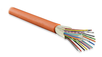 Hyperline FO-DT-IN-50-24-PVC-OR (FO-D-IN-50-24-FRPVC) Кабель волоконно-оптический 50/125 (OM2) многомодовый, 24 волокна, плотное буферное покрытие (ti 32318