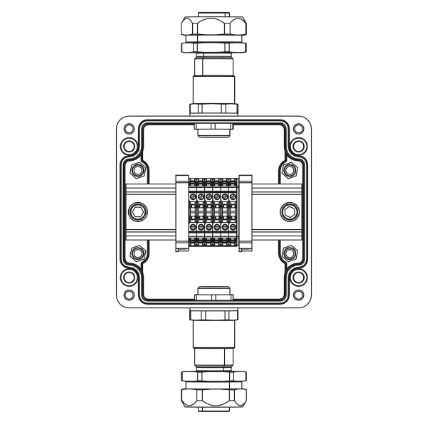 DKC TBE-P-03-(6xCBC.2)-1xKAEPM2MHK-20(A)-1xKAEPM2MHK-20(C)1Ex e IIC Т5 Gb / Ex tb IIIC T95°C Db IP66 / КЗ