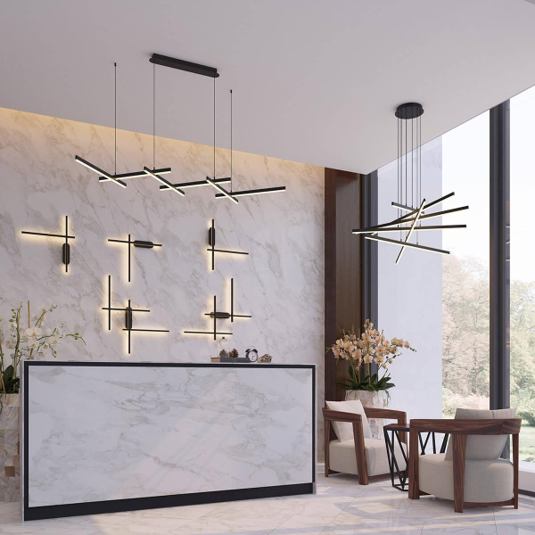 Купить Odeon Light 3890/36WL ODL20 35 черный/металл Настенный светильник LED 3000K 36W 220V RUDY