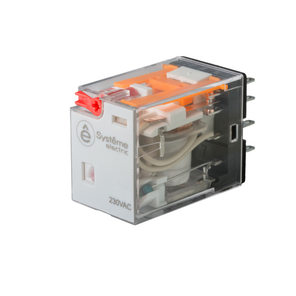 Systeme Electric Реле 5A 4CO 230VAC тест кнопка LED